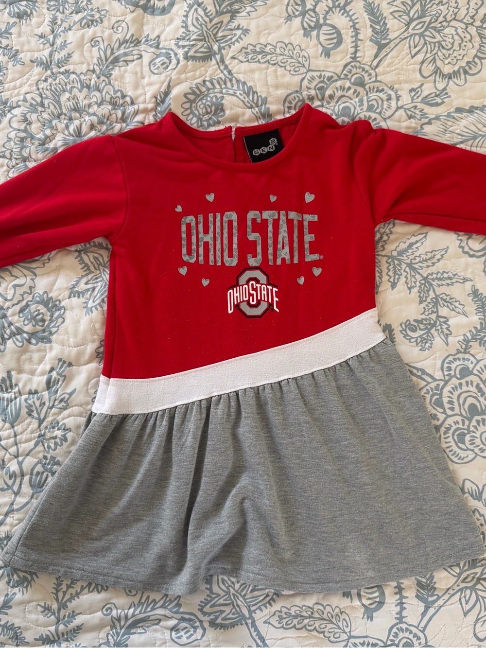 Ohio State Red & Gray Girls Dress